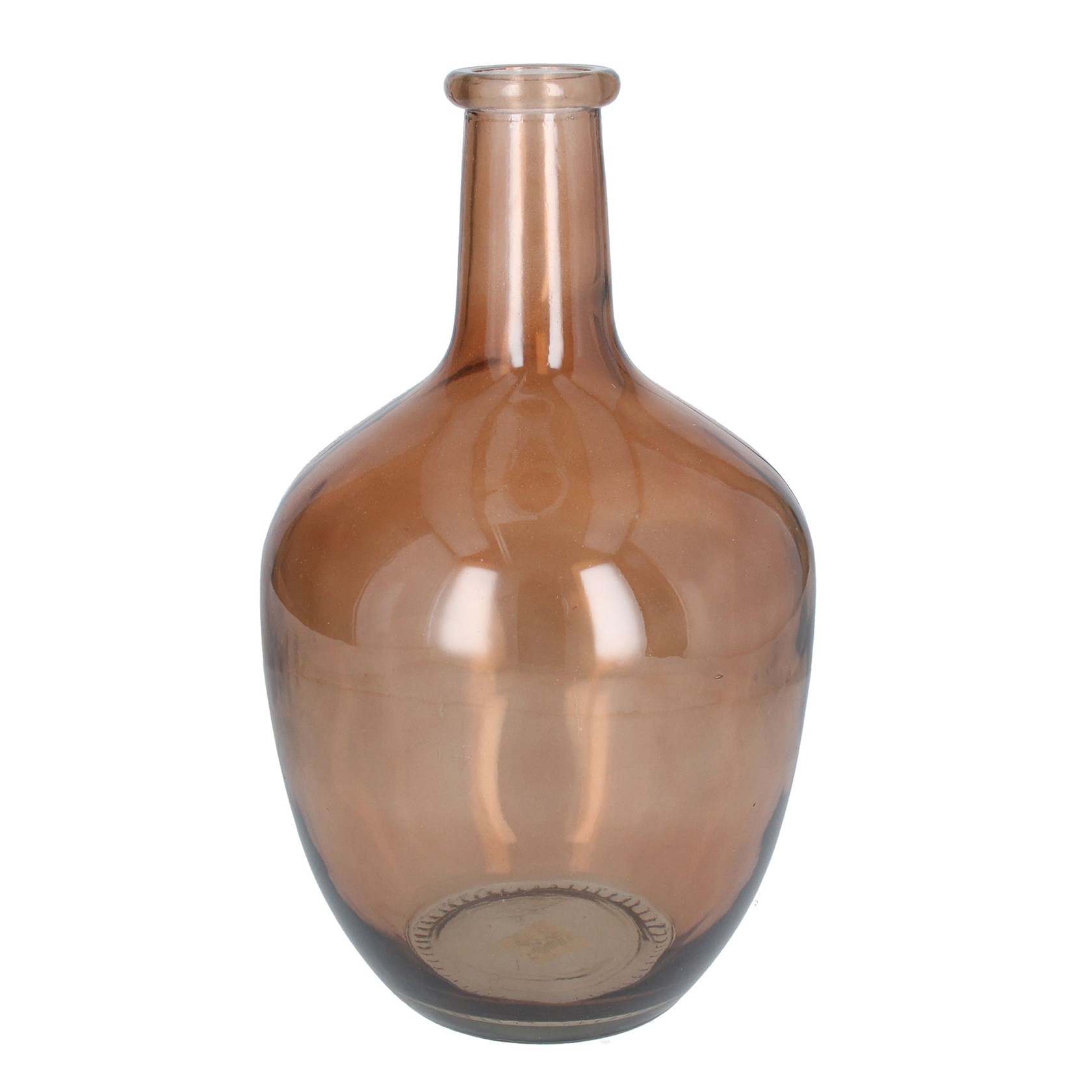 Amber Glass Rum Bottle Vase by Gisela Graham